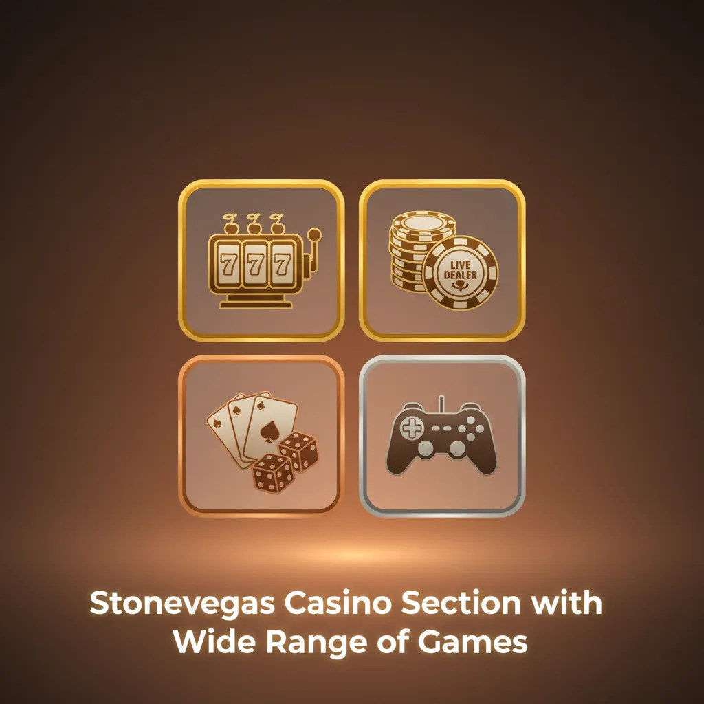 Stonevegas games page with 3,000+ titles, organized categories for Slots, Jackpots, Megaways, Table, Crash, Instant.